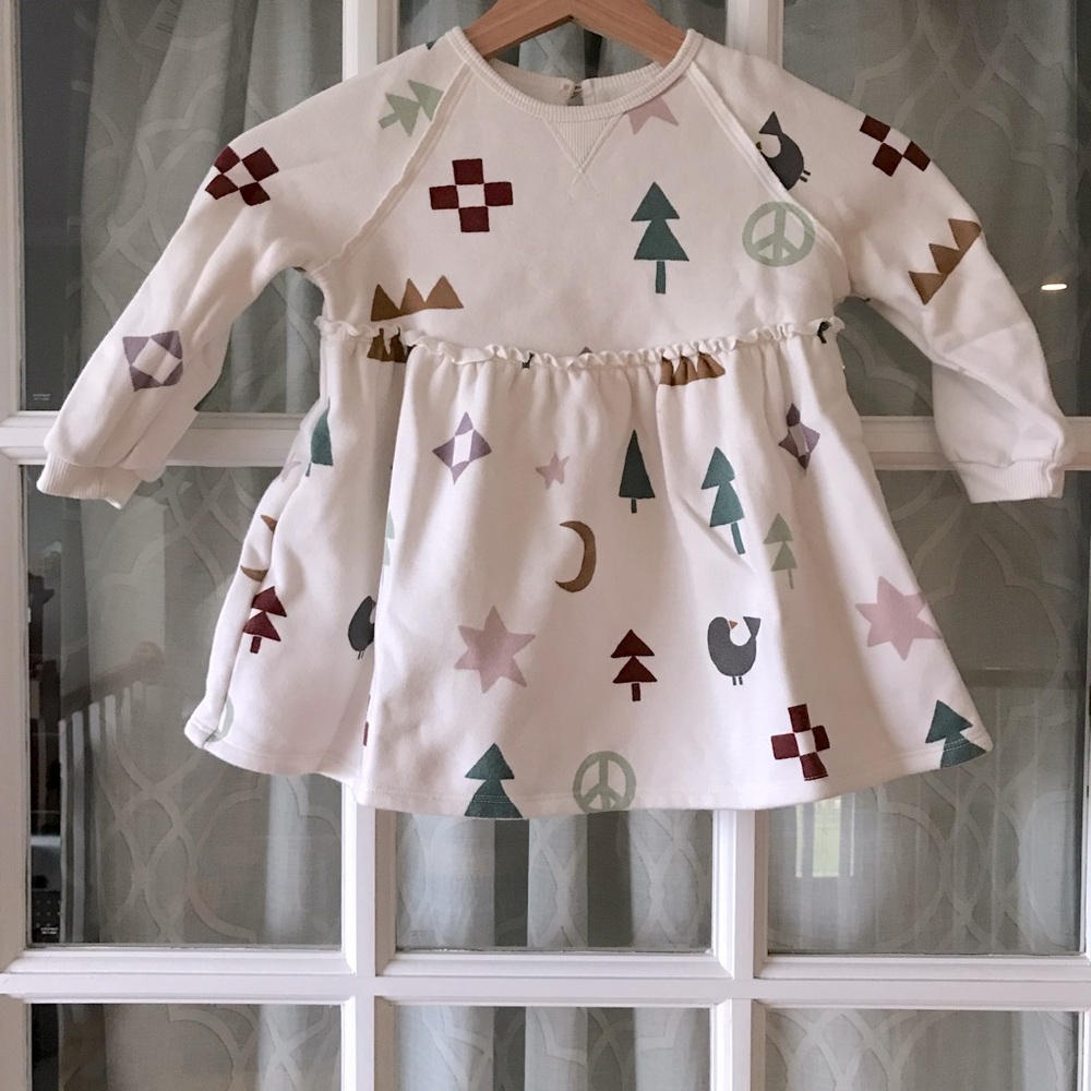 Little Co. by Lauren Conrad 3T Christmas theme winter dress, modern minimalist